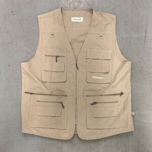 Lightweight Beige Utility Vest XL